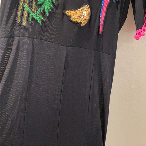 Tropical Pom Sleeve Sheer Maxi Dress - Picture 4 of 6